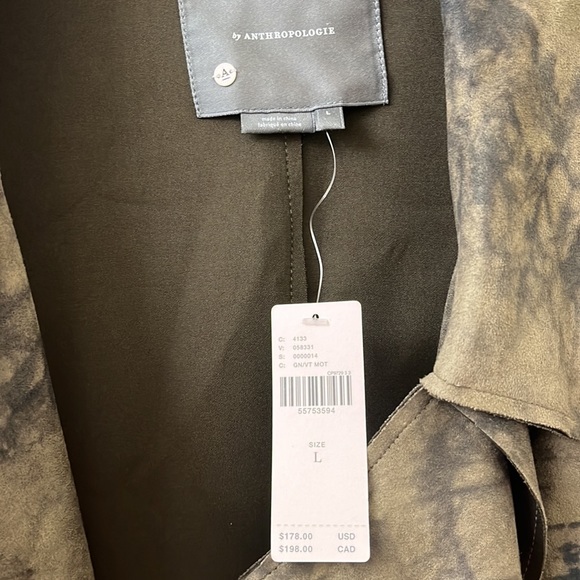 Anthropologie coat brand new with tags! Brownish and blueish tie-dye - Picture 6 of 11